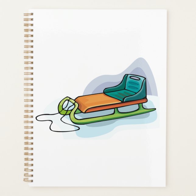 Winter Sled Fun Snow Sledge Planner (Front)
