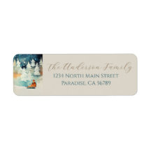 Winter Sled Return Address labels