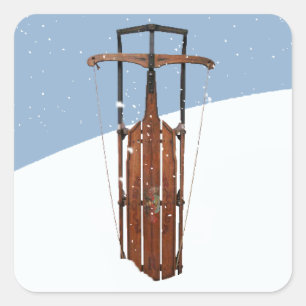 Winter sled sticker