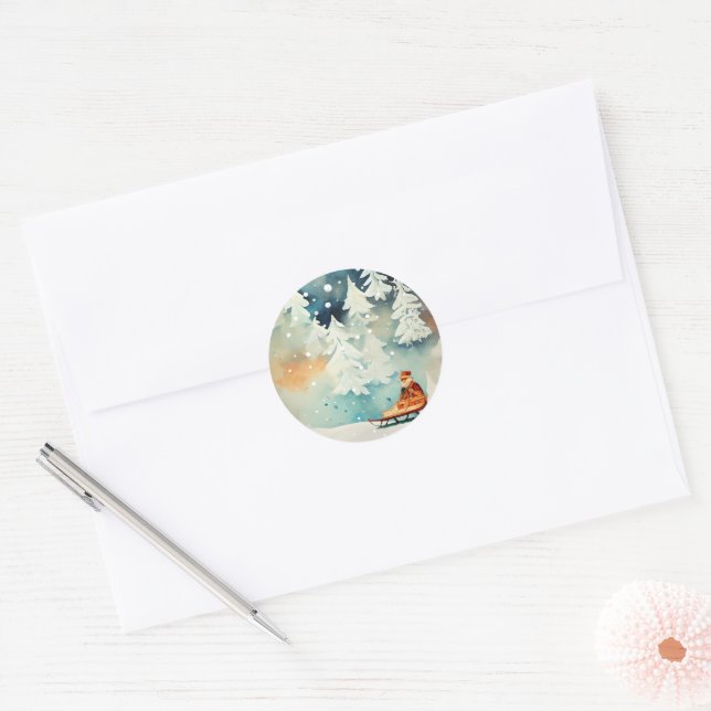 Winter Sled Stickers (Envelope)