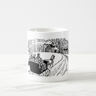 Winter sleigh ride coffee mug