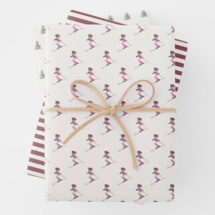 WINTER SLOPES Holiday Wrapping Paper Sheet