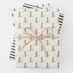 WINTER SLOPES Holiday Wrapping Paper Sheet