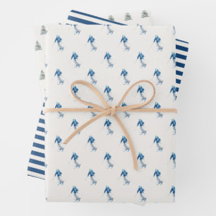 WINTER SLOPES Holiday Wrapping Paper Sheet
