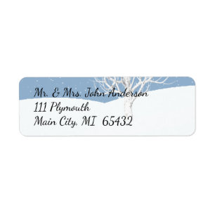 Winter Snow Address Label