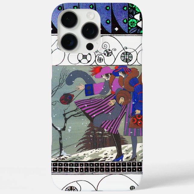 WINTER SNOW AND SWIRLS / FASHION COSTUME DESIGNER Case-Mate iPhone CASE (Back)