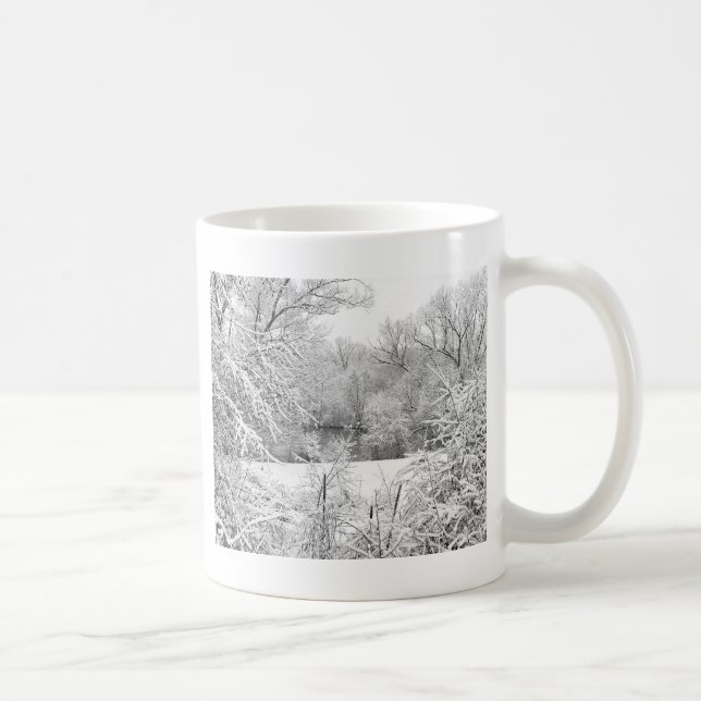 Winter Snow At Huron River Coffee Mug (Right)