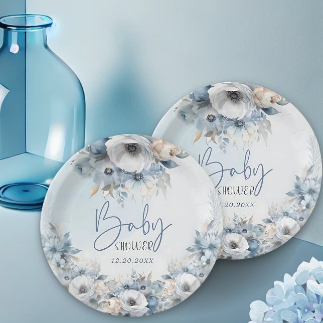 Winter Snow Baby It's Cold Outside Baby Shower  Paper Plate (Creator Uploaded)