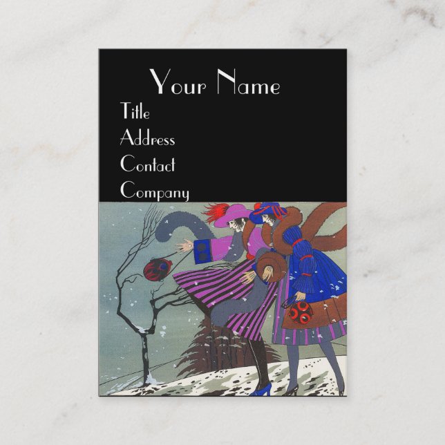 WINTER SNOW / BEAUTY FASHION  COSTUME DESIGNER BUSINESS CARD (Front)