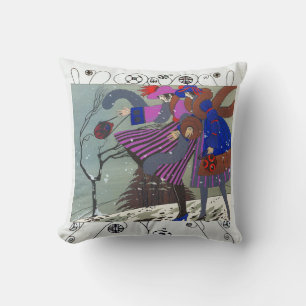 WINTER SNOW BEAUTY FASHION / Geometric Swirls  Cushion
