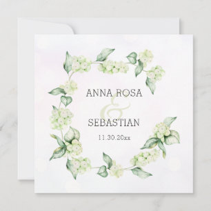 *~* Winter Snow Berry AR12 Boho RSVP QR Wedding Invitation