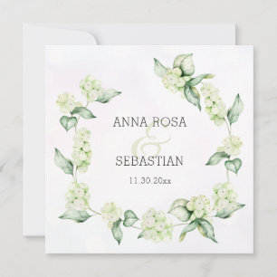 *~* Winter Snow Berry Boho RSVP QR AR12 Wedding Invitation