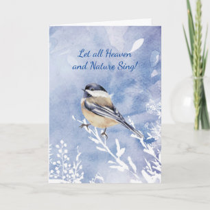 Winter Snow Bird Christian Scripture Christmas Holiday Card