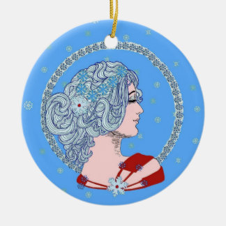 Winter Snow Ceramic Tree Decoration