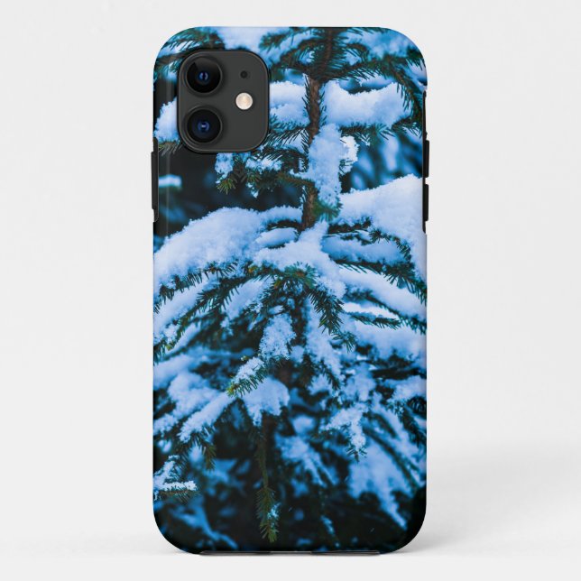 Winter Snow Christmas Tree Case-Mate iPhone Case (Back)