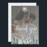 Winter Snow Christmas Wedding  Thank You Card<br><div class="desc">Winter Snow Christmas Wedding Thank You Cards.</div>