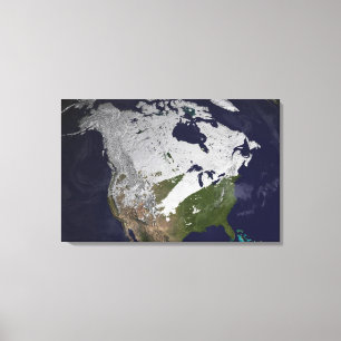 Winter Snow Cover in the Northern Hemisphere Canvas Print