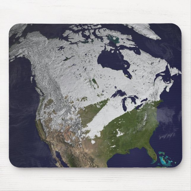 Winter Snow Cover in the Northern Hemisphere Mouse Mat (Front)