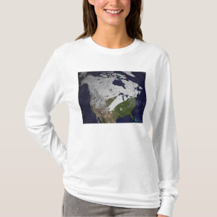 Winter Snow Cover in the Northern Hemisphere T-Shirt