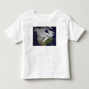Winter Snow Cover in the Northern Hemisphere Toddler T-Shirt
