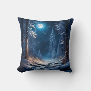 Winter Snow Design Cushion