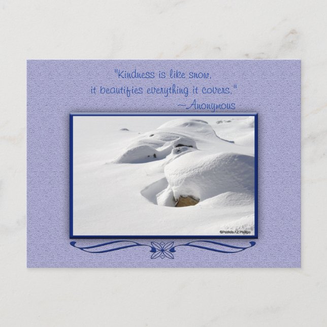 Winter Snow Drifts Over Rocks Photo Custom Postcard (Front)