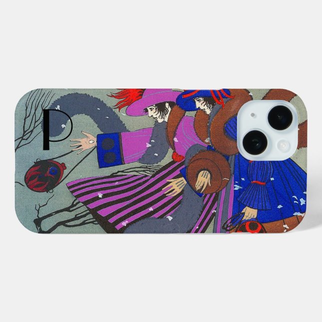 WINTER SNOW FASHION MONOGRAM Case-Mate iPhone CASE (Back (Horizontal))