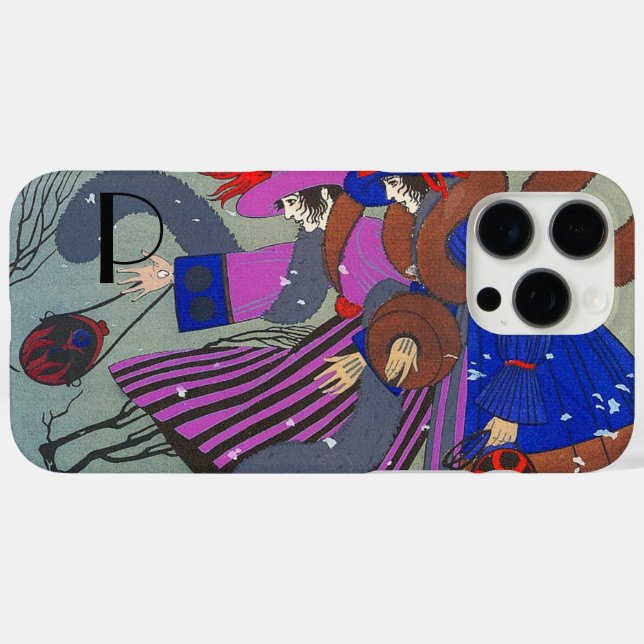 WINTER SNOW FASHION MONOGRAM Case-Mate iPhone CASE (Back (Horizontal))
