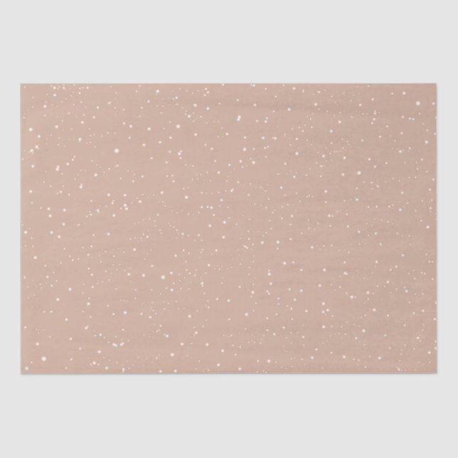 Winter Snow Flakes on Brown Tissue Paper (Front)