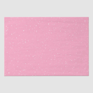 Winter Snow Flakes on Pink Tissue Paper