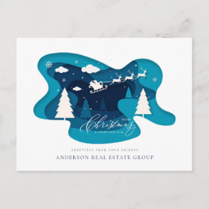 Winter Snow Forest Christmas Holiday Greetings Postcard