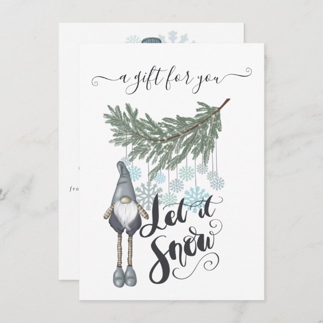 Winter Snow Gift Certificate (Front/Back)