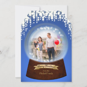 Winter Snow Glass Sparkle Holiday Card