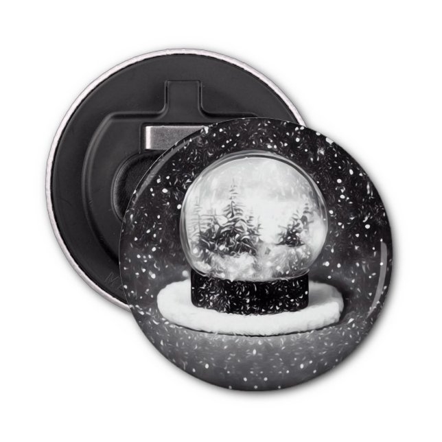 Winter Snow Globe Bottle Opener (Front)