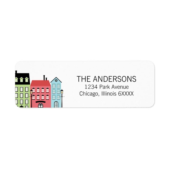 Winter Snow Globe Holiday Address Label (Front)