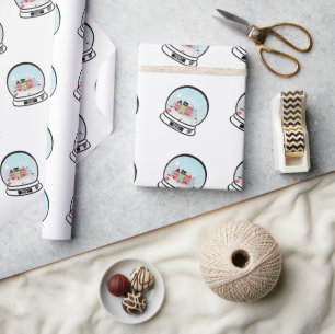 Winter Snow Globe Holiday Wrapping Paper