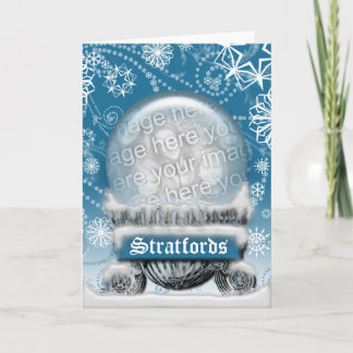 Winter Snow Globe Photo Template Blank Inside