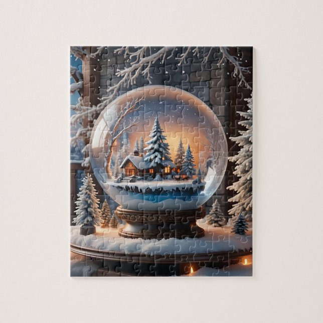 Winter Snow Globe Puzzle (Vertical)