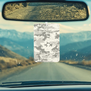 Winter Snow Grey Camouflage, Military, Army Car Air Freshener
