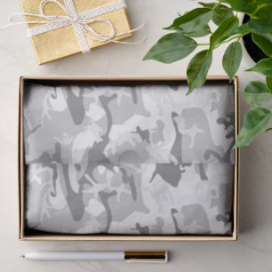 Winter Snow Grey Camouflage, Military, Army Tissue Paper