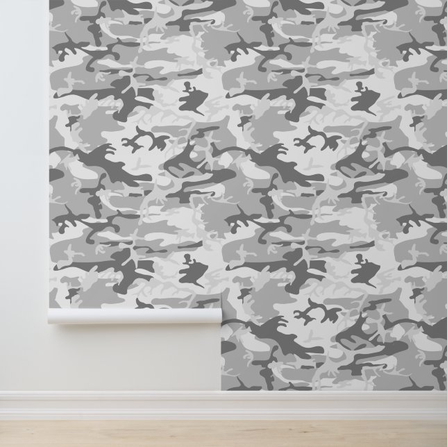 Winter Snow Grey Camouflage, Military, Army Wallpaper (Application)