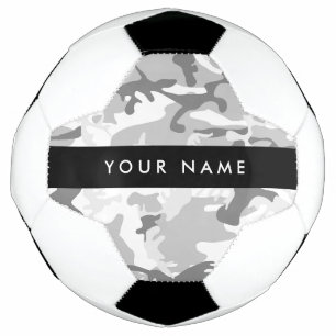 Winter Snow Grey Camouflage Your name Personalise Football