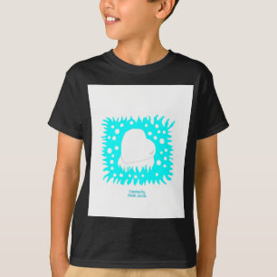 Winter Snow Heart Boys Black Basic T Shirt