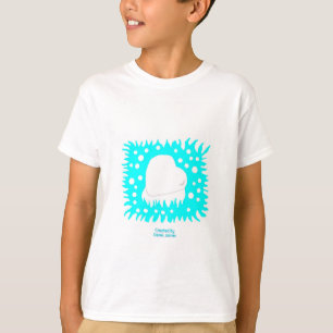 Winter Snow Heart Boys White Basic T Shirt