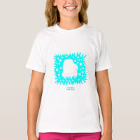 Winter Snow Heart Girls White Basic T Shirt