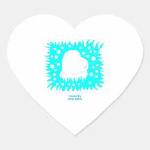 Winter Snow Heart Heart Sticker