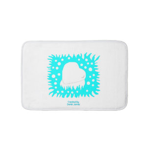 Winter Snow Heart Small Bath Mat