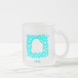 Winter Snow Heart Small Frosted Glass Mug