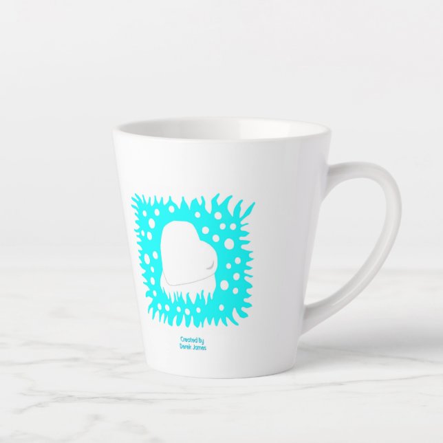 Winter Snow Heart Small Latte Mug (Right)