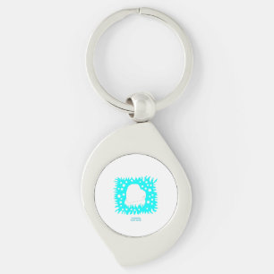 Winter Snow Heart Swirl Keychain